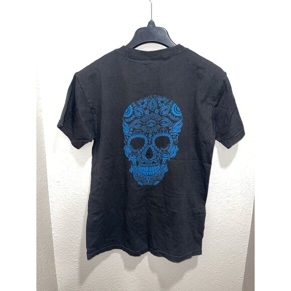 Double Sided dia de los muertos Day Of The Dead Skull Unisex T-Shirt Medium - Picture 2 of 6
